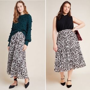 Anthropologie pleated maxi skirt